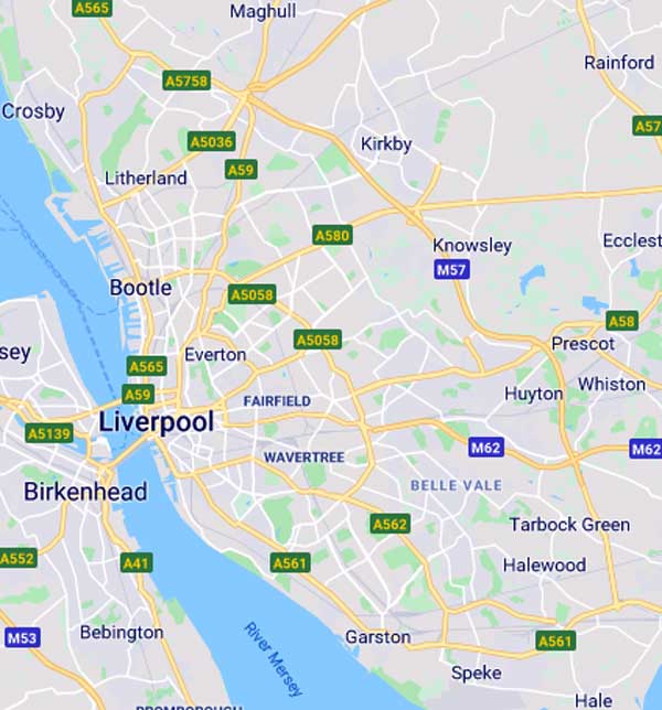 Local Tanker Services Liverpool Map